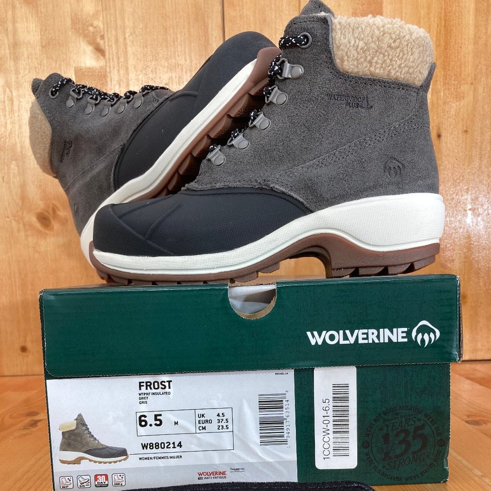 NEW! Wolverine FROST WATERPROOF 200G INSULATED Women Size 6.5 & 6 Leather Boots